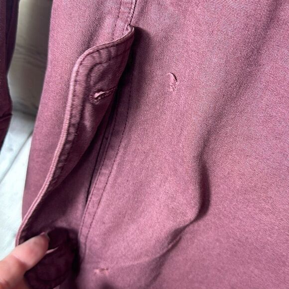 Timberland Weathergear Mens Burgundy Canvas Barn Chore Coat Jacket Size L Large - Picture 6 of 13